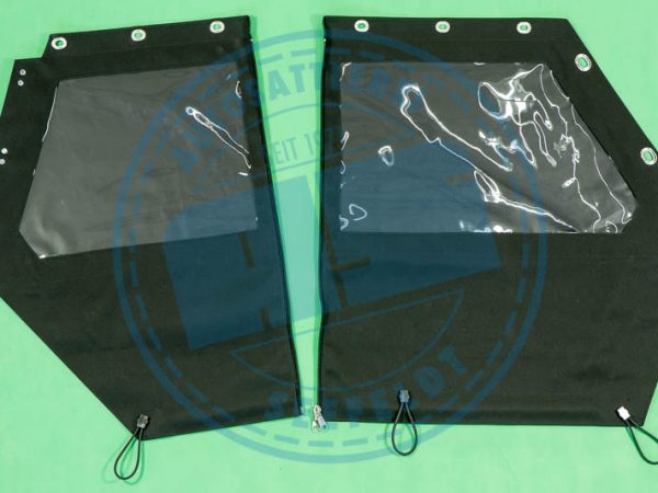 Seitenplanen Kübel / Tramp, Verdeckstoff dreilagig verschiedene Farben