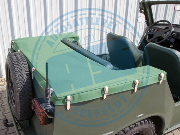 Verdeckhülle Kübel , Verdeckstoff NVA-Grün